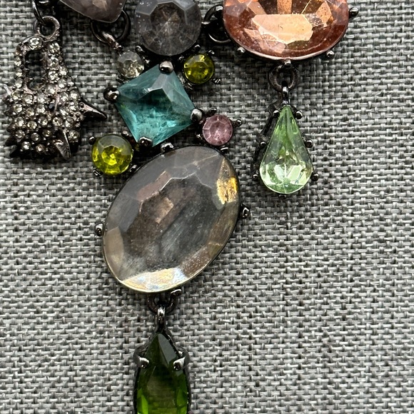 VTG LOULOU DE LA FALAISE PARIS COUTURE RUNWAY OVERSIZE JEWEL BROOCH PIN NECKLACE - Picture 12 of 12